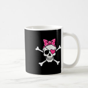 Caneca De Café Pirate Girl Skull Heart Outfit Toddler Namorados P