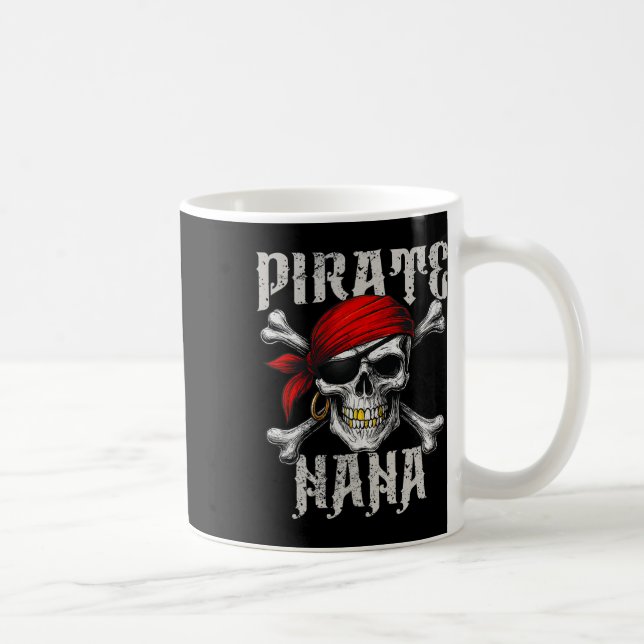 Caneca De Café Pirate Nana Jolly Roger Flag E Skull Crossbones (Direita)