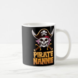 Caneca De Café Pirate Nannie Funny Capitão Avó Custo Halloween