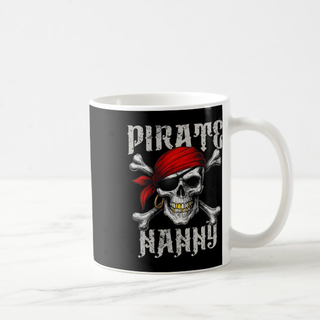 Caneca De Café Pirate Nanny Jolly Roger Flag E Skull Crossbones (Direita)