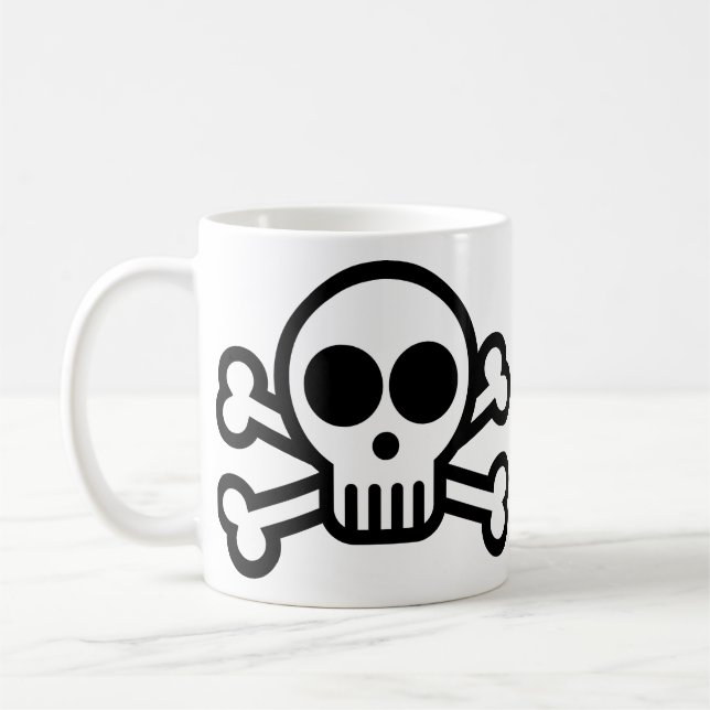 Caneca De Café Pirate Skull & Crossbones Café Mug - 325 ml (Esquerda)