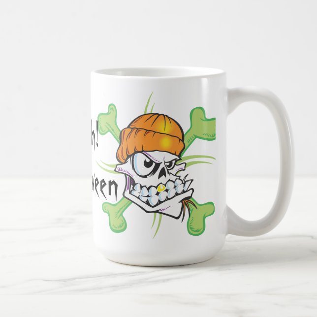 Caneca De Café Pirate Skull Halloween (Direita)