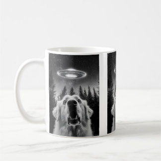 Caneca De Café Pirenéus Excelente Engraçado Ufo Selfie