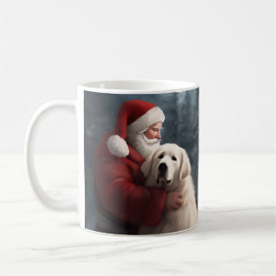 Caneca De Café Pirenéus excelentes com Natal Festivo