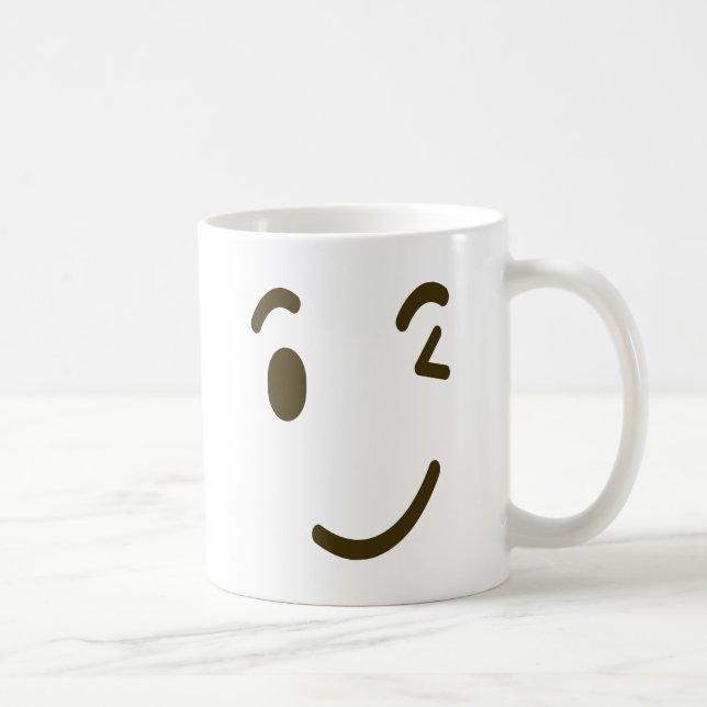 Caneca De Café Pisc a Emoticon da cara a série engraçada da (Direita)