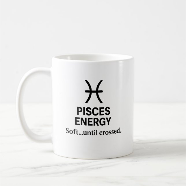 Caneca De Café Pisces Zodiac Sign Astrology Mug (Esquerda)