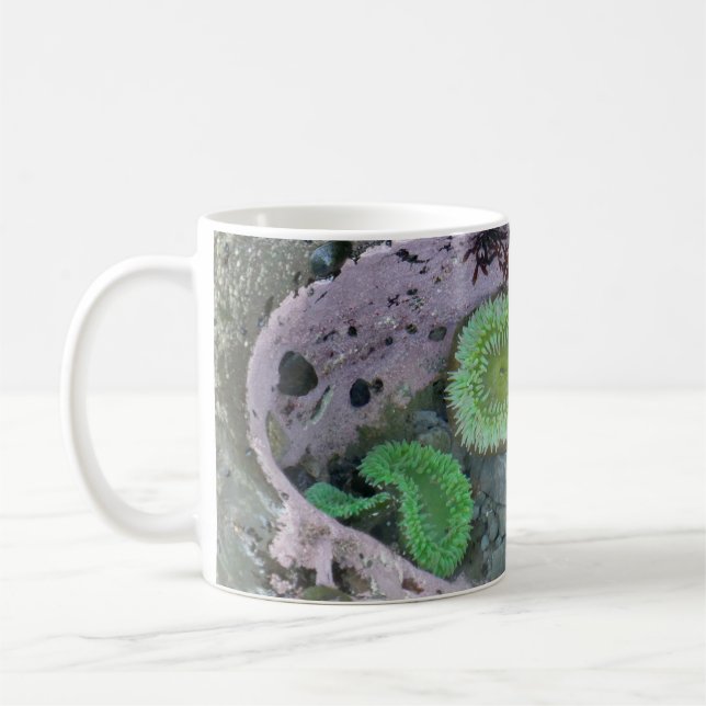 Caneca De Café Piscina de maré do Pacífico Noroeste com Anêmonas  (Esquerda)