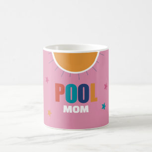 Caneca De Café Piscina personalizada natação tipografia moderna m