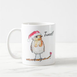 Caneca De Café Pisco-de-peito-vermelho-de-natal