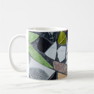 Caneca De Café Piso ou parede coloridos de mosaico cerâmico. Reaç