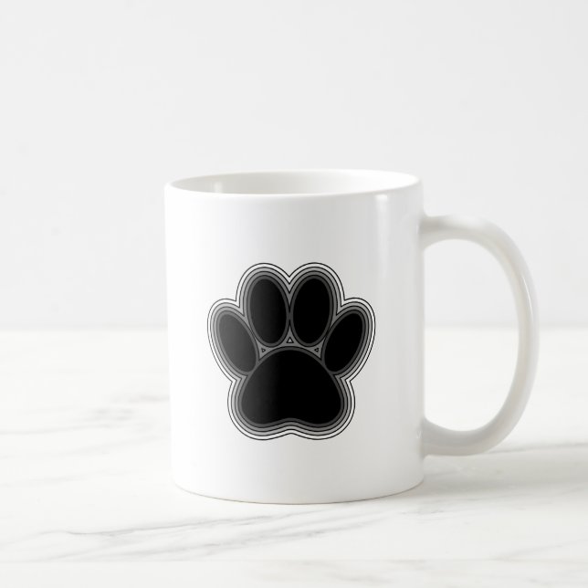 Caneca De Café Pista De Cães Com Descrições (Direita)