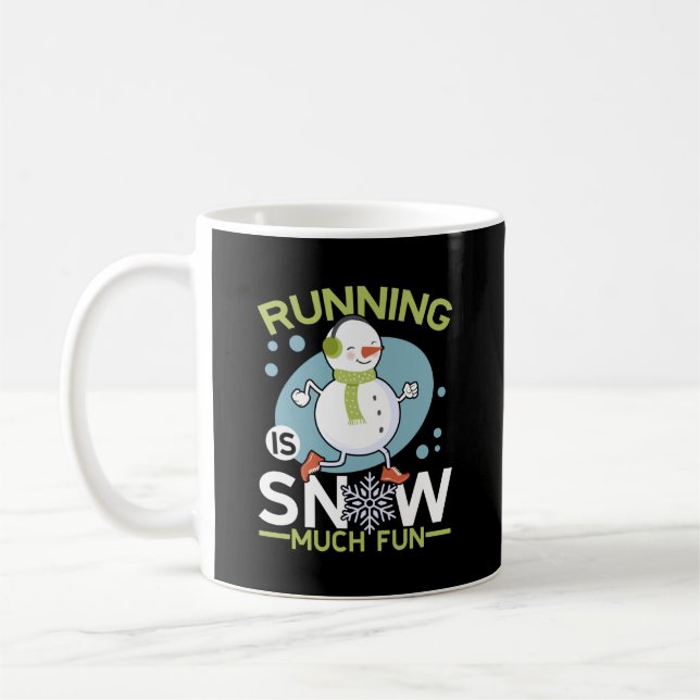 Caneca De Café Pista de inverno - Correr é neve muito divertida (Esquerda)