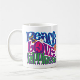 Caneca De Café Pista de Paz e Amor 11oz