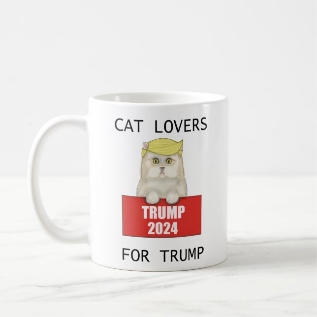 Caneca De Café Pistas de Cat para Trump (Esquerda)