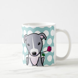 Caneca De Café Pit Bull Com Flor