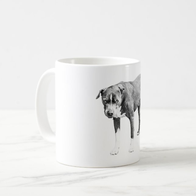 Caneca De Café Pit Bull Winter Morning Mug (Frente Esquerda)
