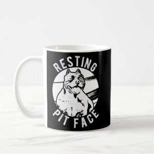 Caneca De Café Pit Repouso Face Pittie Pitbull Proprietário do Ca