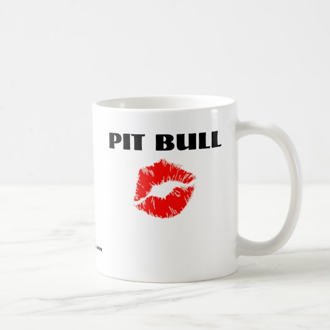 Caneca De Café Pitbull com batom - O ORIGINAL (Direita)