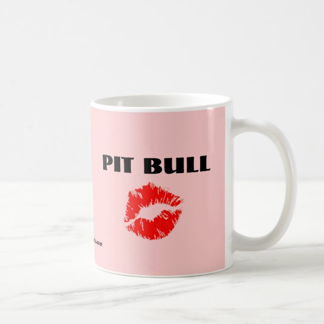 Caneca De Café Pitbull com batom - O ORIGINAL (Direita)