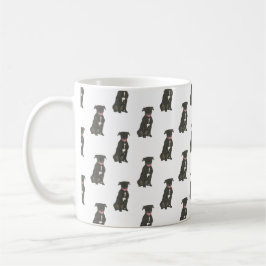Caneca De Café Pitbull Staffy (Preto)
