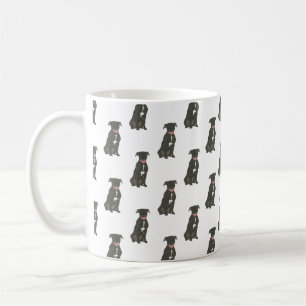 Caneca De Café Pitbull Staffy (Preto)
