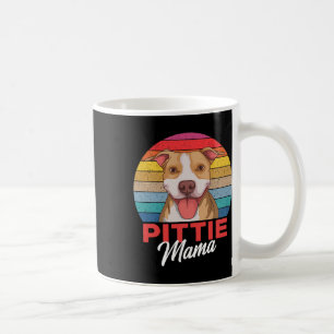 Caneca De Café Pittie Mama Pitbull Dog Mãe