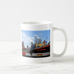 Caneca De Café Pittsburgh PA - Comboio Por Smithfield Rua Bridge