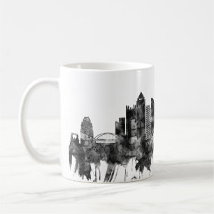 Caneca De Café Pittsburgh Pensilvânia Skyline BW