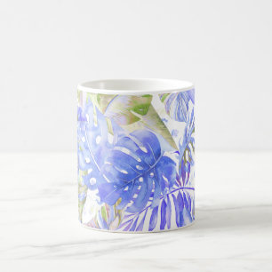 Caneca De Café Pix Dezines Selva Havaiana Cornflower Blue Green