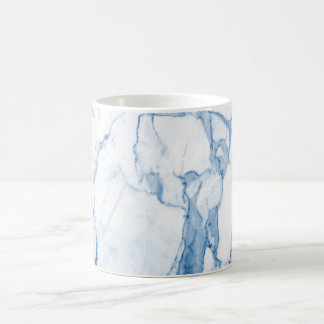 Caneca De Café PixDezines BLUE n WHITE MARBLE