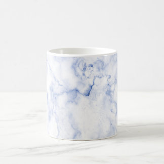 Caneca De Café PixDezines BLUE n WHITE MARBLE