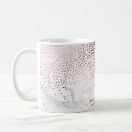 Caneca De Café PixDezines DAZZLED ROSA DOURADO CONFETTI