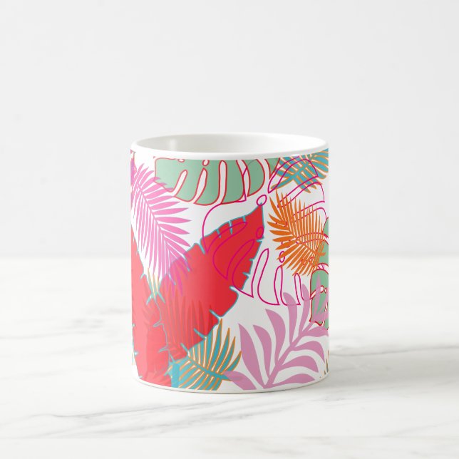 Caneca De Café PixDezines floresta tropical/imagem ajustável (Centro)
