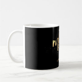Caneca De Café PixDezines Future Sra. Modern/Faux Script Dourado