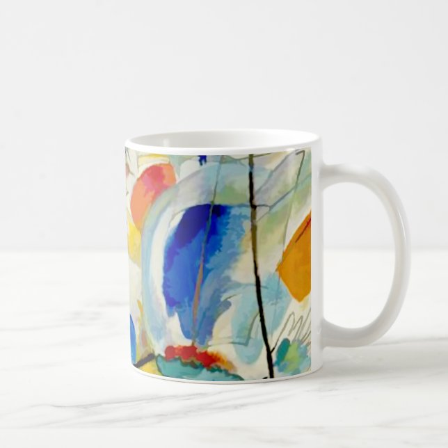 Caneca De Café PixDezines Kandinsky 1913 Batalha Naval Improv 31 (Direita)