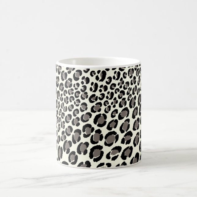 Caneca De Café PixDezines Leopardo Retro/cor de fundo DIY! (Centro)