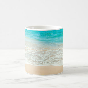 Caneca De Café PixDezines Paraíso Tropical Praia Azul Cristal