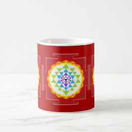 Caneca De Café PixDezines Sri Yantra Chakra Clearing/DIY fundo