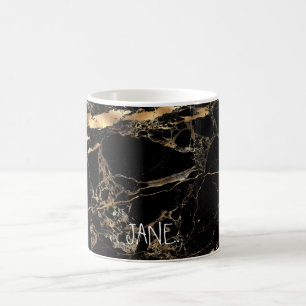 Caneca De Café PixDezines VINHAS DOURADAS MARBLE FAUX