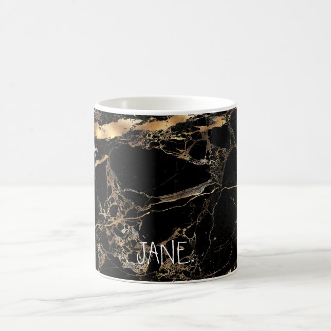 Caneca De Café PixDezines VINHAS DOURADAS MARBLE FAUX (Centro)
