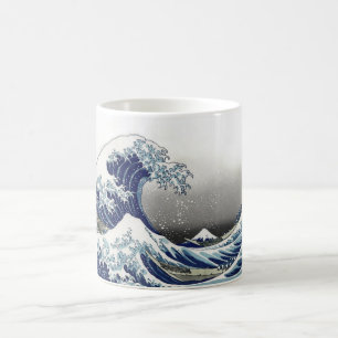Caneca De Café PixDezines Vintage, Excelente Wave, Hokusai 葛