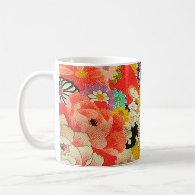 Caneca De Café PixDezines Vintage Shirimen Kimono (Esquerda)