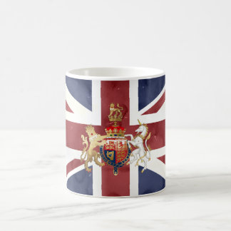 Caneca De Café PIXDEZINES WATERCOLOR UNION JACK and INSIGNIA