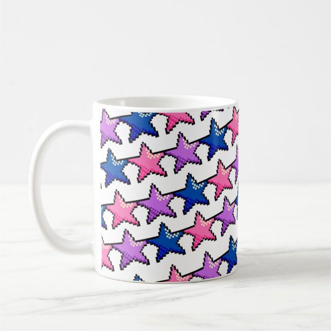 Caneca De Café Pixel Bi Star Mug (Esquerda)