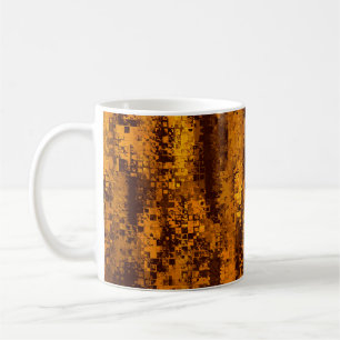 Caneca De Café pixel do artefato de abstrato de cor