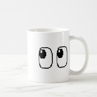 Caneca De Café Pixel Ghost Eyes Halloween Jogo Figurino
