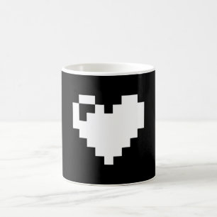 Caneca De Café Pixel Heart 8 bits