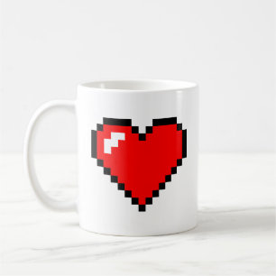 Caneca De Café Pixel Heart Magic Mug
