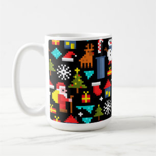 Caneca De Café Pixel Natal