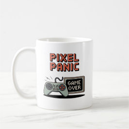 Caneca De Café Pixel Panic Gamer Mug – Funny Retro Gaming Gift 